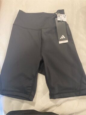 adidas Black High-Rise Athletic Bike Shorts
